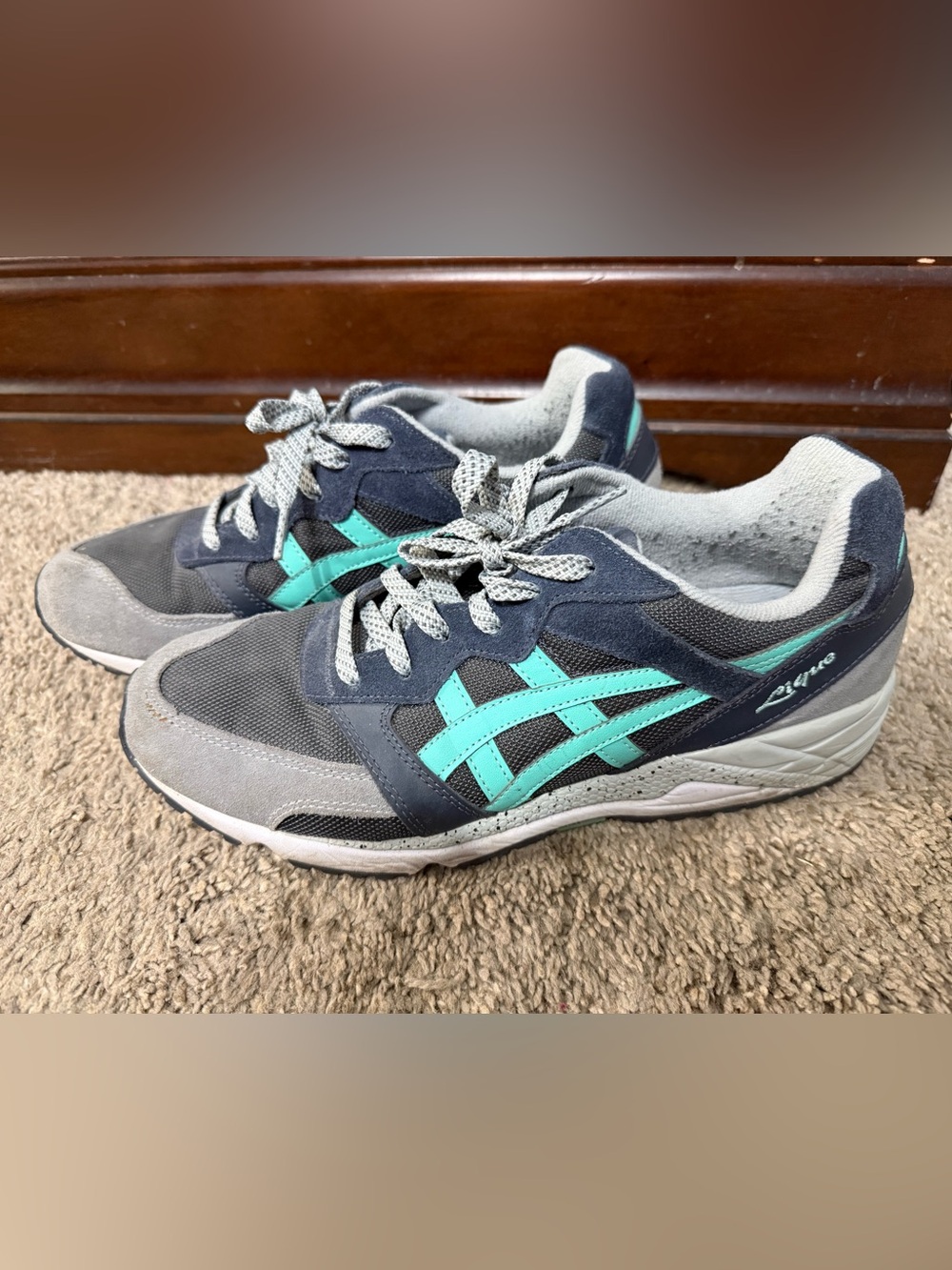 Onitsuka Tiger Gray & Teal Athletic Sneakers